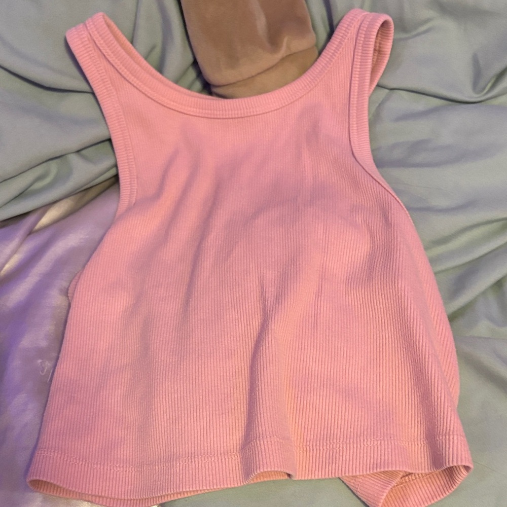 Wild Fable Light Pink Ribbed Tank Top